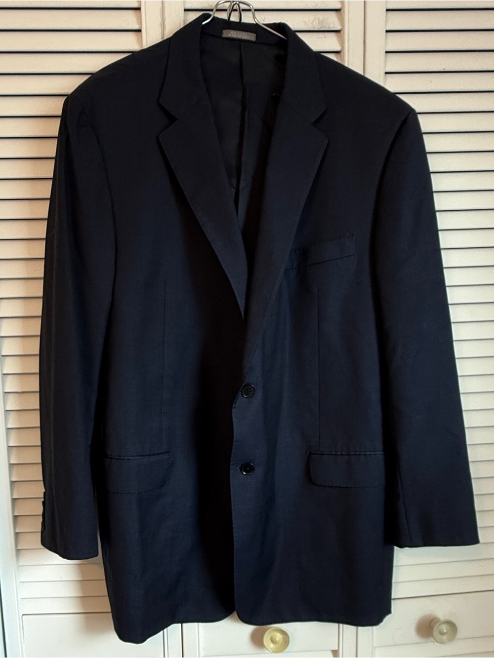 Daniel Cremieux Loro Piana Navy Blue Super 170's Wool  Blazer Jacket 48L Linen